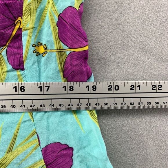 Vintage J&J Hawaii 100% Rayon Maxi Dress 2XL Tropical Granny Core Hippie Gypsy - Picture 9 of 15